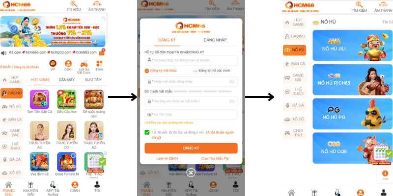 Hướng dẫn tham gia nổ hũ đổi thưởng HCM66