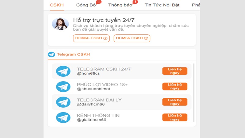 Các Phương Thức Liên Hệ Nhà Cái HCM66 Nhanh Chóng Nhất